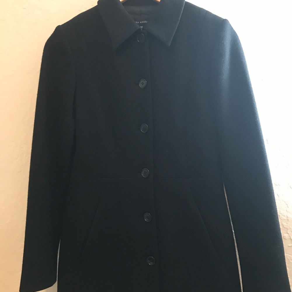 Black Sandra Angelozzi Button Up Coat